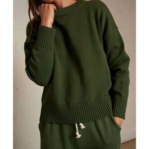 NEW PERFECTWHITETEE janet crewneck sweater in fern